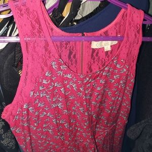 Pink Bird Dress